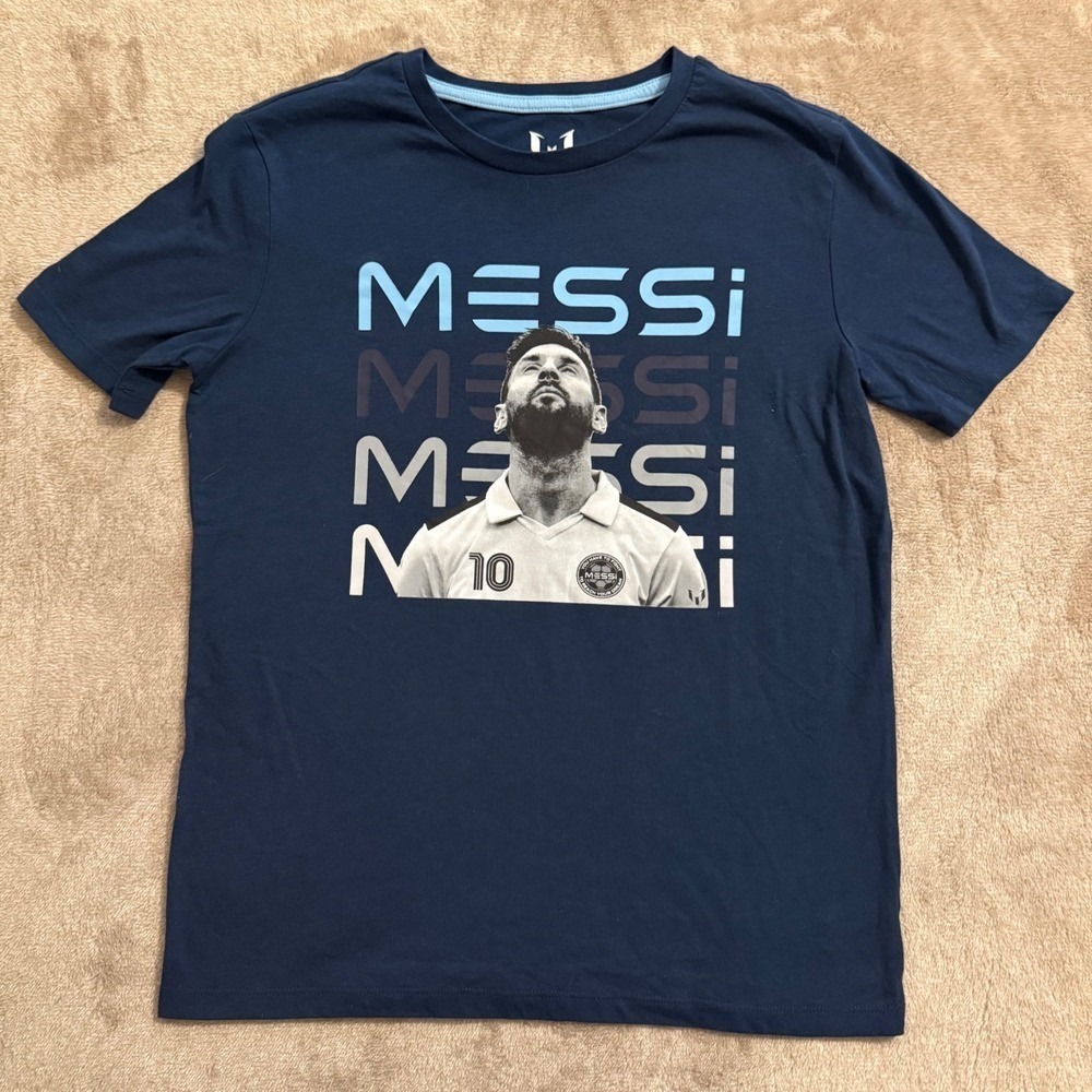 Messi Collection Kids XL T-Shirt Dress Blue Soccer Graphic Tee Centric Brands